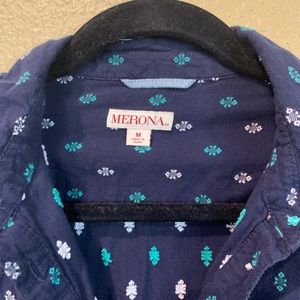2 Merona 1/2 button up long sleeve tops